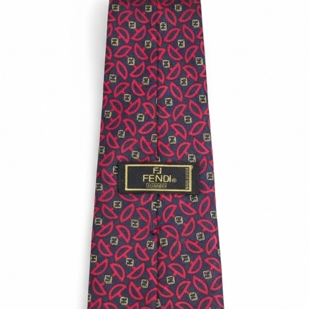 Fendi Authentic Silk Tie MADE IN ITALY - Picture 6 of 7